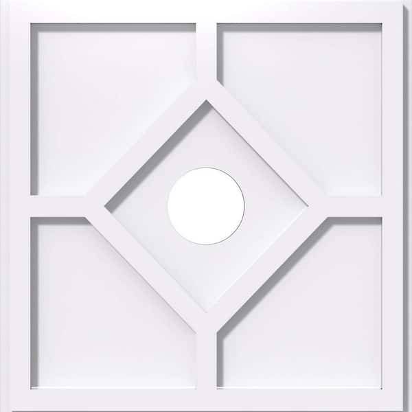 Ekena Millwork 1 in. P X 14 in. C X 40 in. OD X 7 in. ID Embry Architectural Grade PVC Contemporary Ceiling Medallion