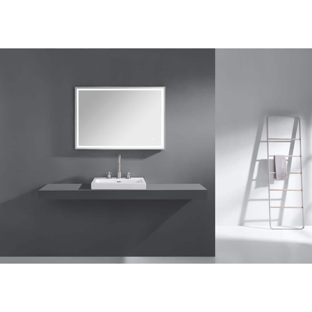 Rectangular Stainless Steel LED Bathroom Vanity Mirror