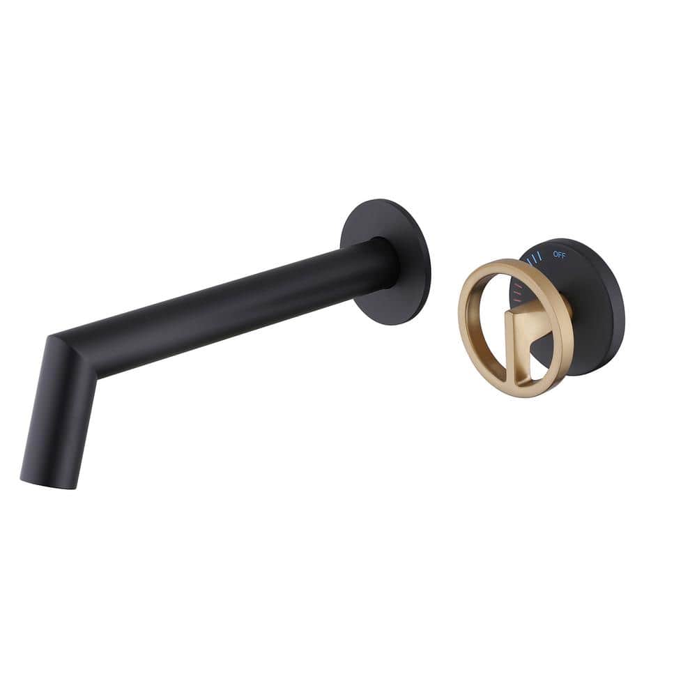 Tomfaucet Industrial Single Handle Wall Mounted Bathroom Sink Faucet In Matte Black Tfk0291mb 1083