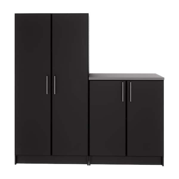 Prepac Elite Collection Tall 2 Door Cabinet (Black) BES-3264