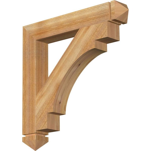 Ekena Millwork 4 in. x 28 in. x 28 in. Western Red Cedar Merced Arts and Crafts Rough Sawn