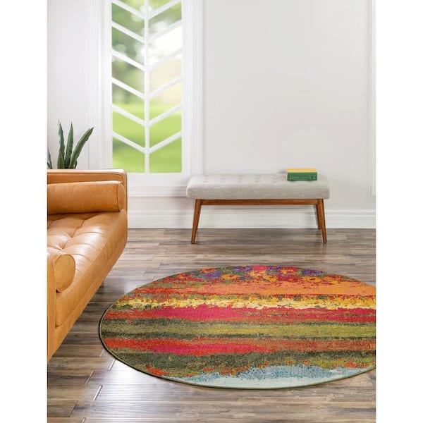 Estrella Landis Multi 8' 0 x 8' 0 Round Rug