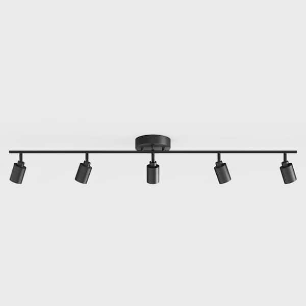 Vidalite Shura 5-Light Black Integrated LED Track Light with