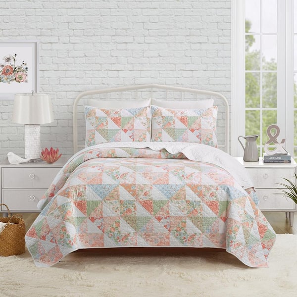 MODERN HEIRLOOM Coventry Multi Patchwork Cotton Twin Quilt Set