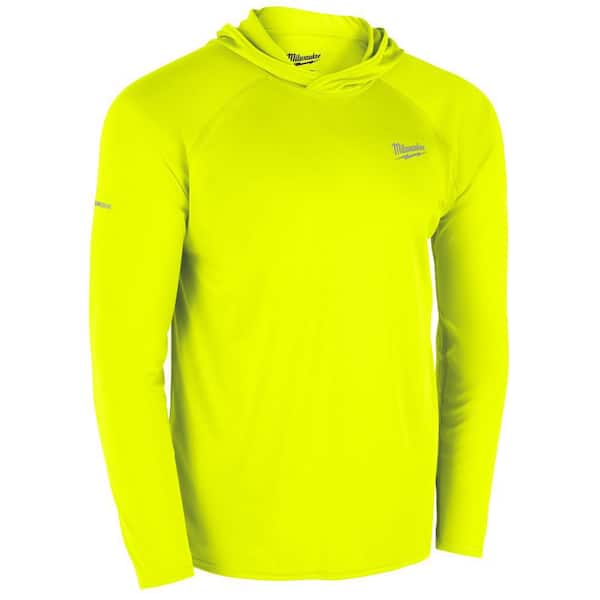 Milwaukee Men's WORKSKIN Yellow XL Hooded Sun Shirt M550Y-XL - The