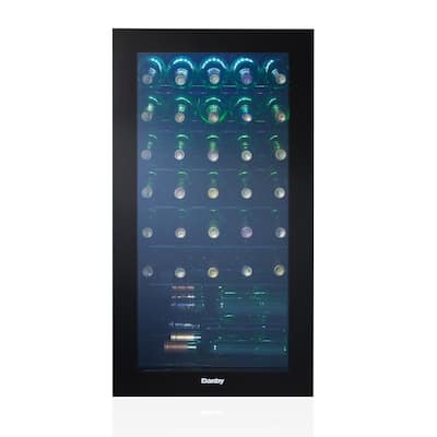 Single Zone 36-Bottle Free-Standing Wine Cooler in Black