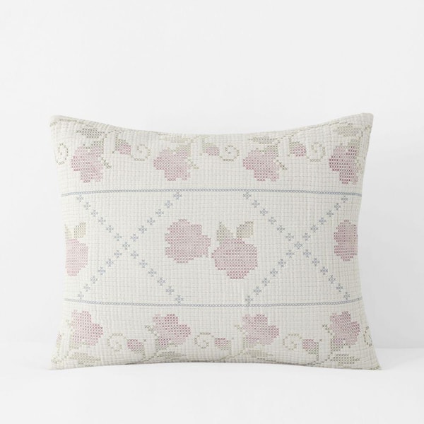 Legends Hotel Fleur Coverlet Cream Cotton Sham