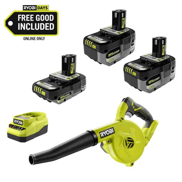 ONE+ 18V HIGH PERFORMANCE Kit w/ (2) 4.0 Ah Batteries, 2.0 Ah Battery, Charger, & FREE ONE+ Cordless Workshop Blower