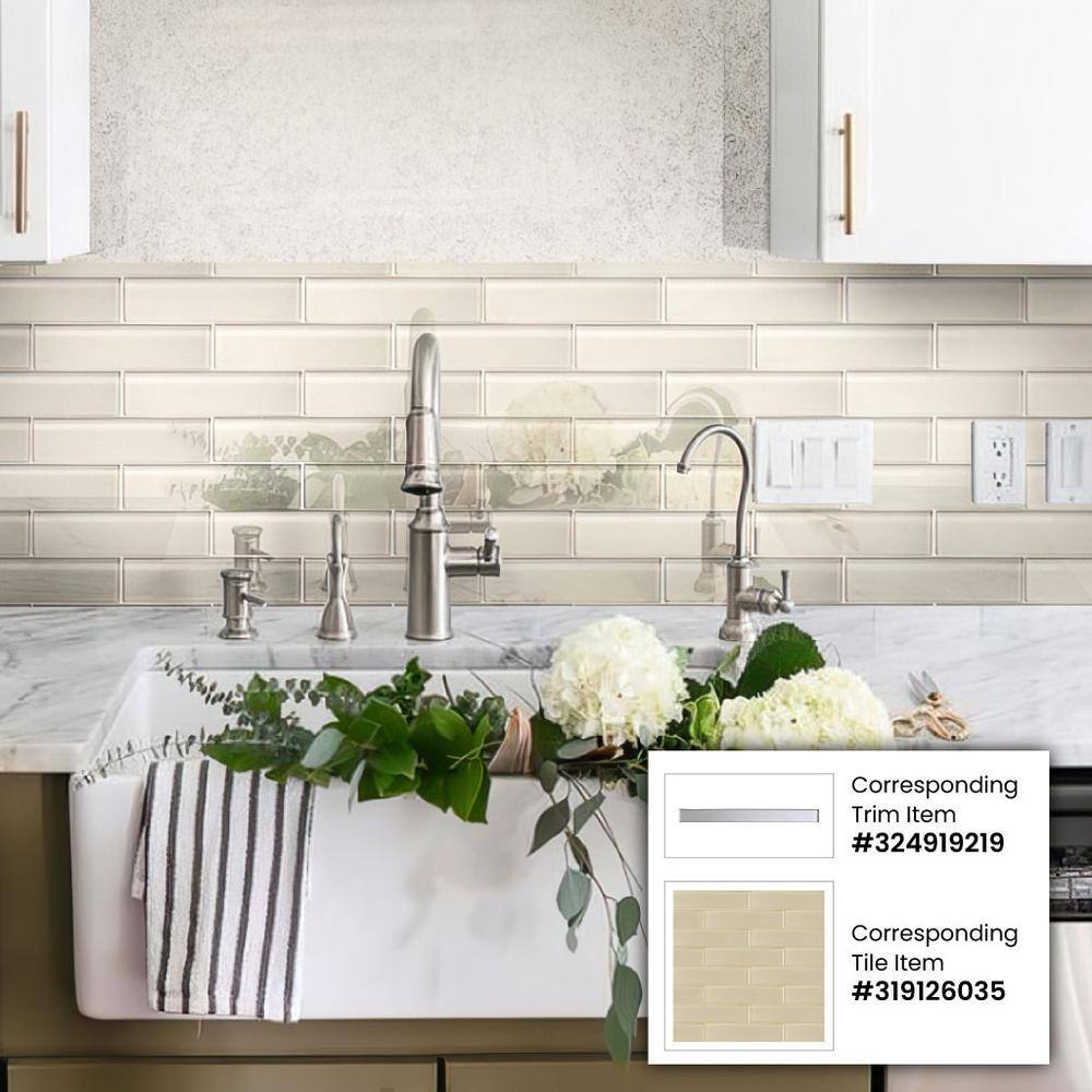 White 2x8 Glass Subway Mosaic Tile