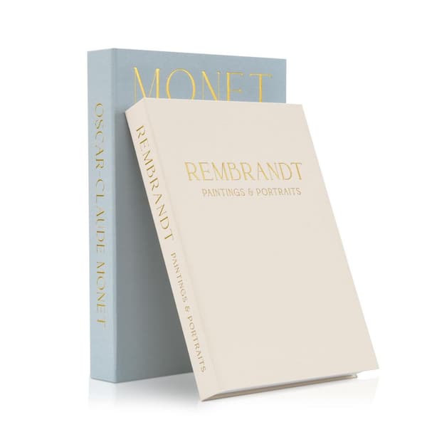 Unbranded Modern Blue 6in. x 8in. Fabric Decorative Storage Book Set of 2