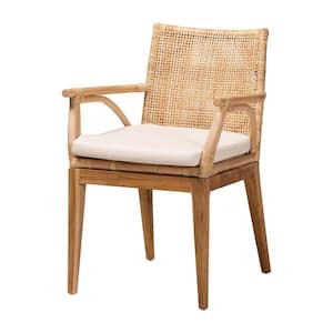 Storsel Natural Rattan and Teak Wood Dining Chair