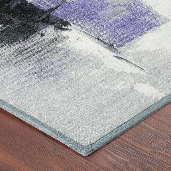 Chantille Machine Washable Indoor/Outdoor Abstract ACN2751 Purple 2 ft. x 3 ft. Accent Rug