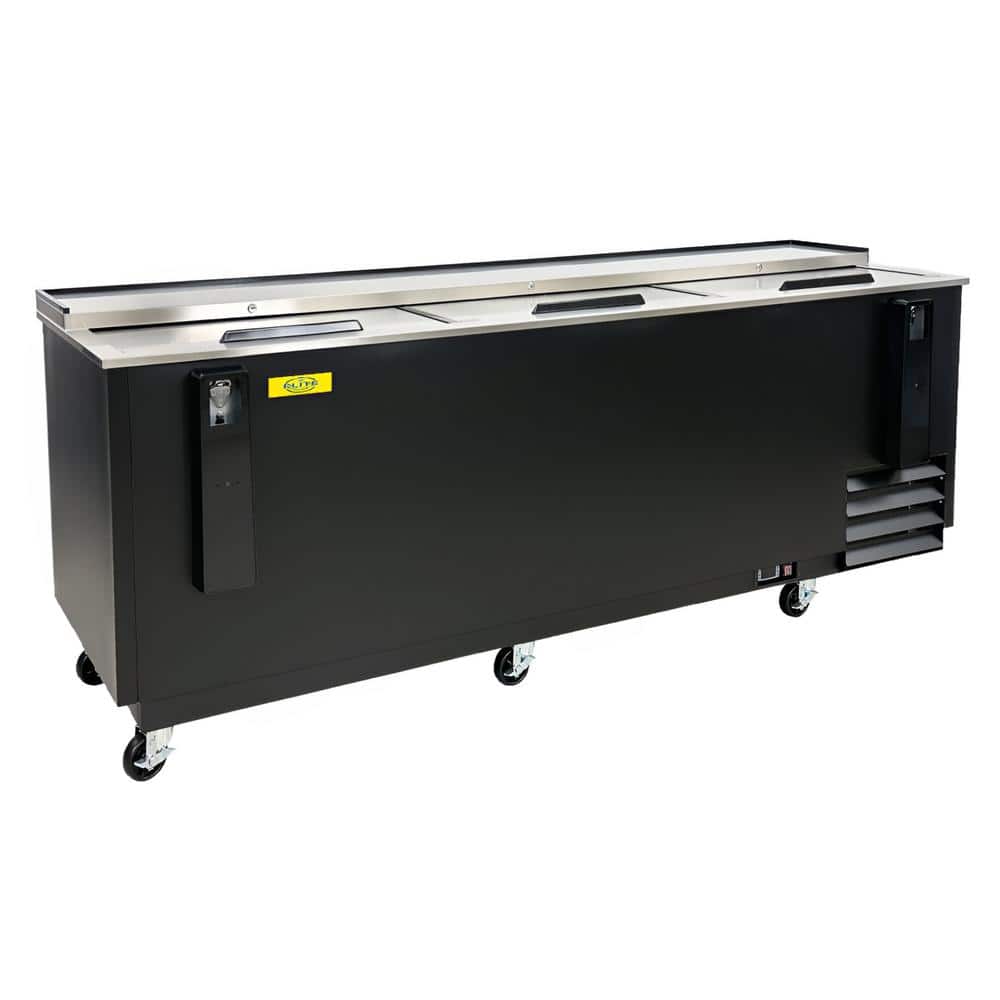 95.2 in. 26.6 cu. ft. Commercial Top Loading Back Bar Beer Bottle Cooler EBC95 Black