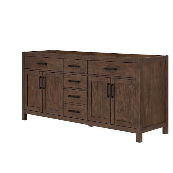 Beckett 71 in. Bath Vanity Cabinet without Top in Dark Walnut