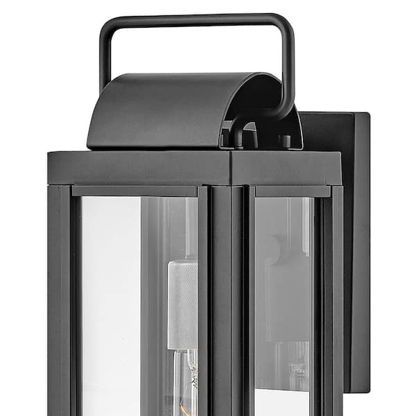 HINKLEY - Sag Harbor 1-Light Black Hardwired Outdoor Wall Lantern Sconce