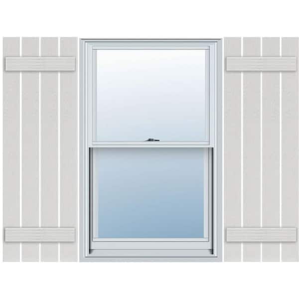 Ekena Millwork Timberthane 23 in. W x 39 in. H Spaced (Four Board) Board and Batten Shutters