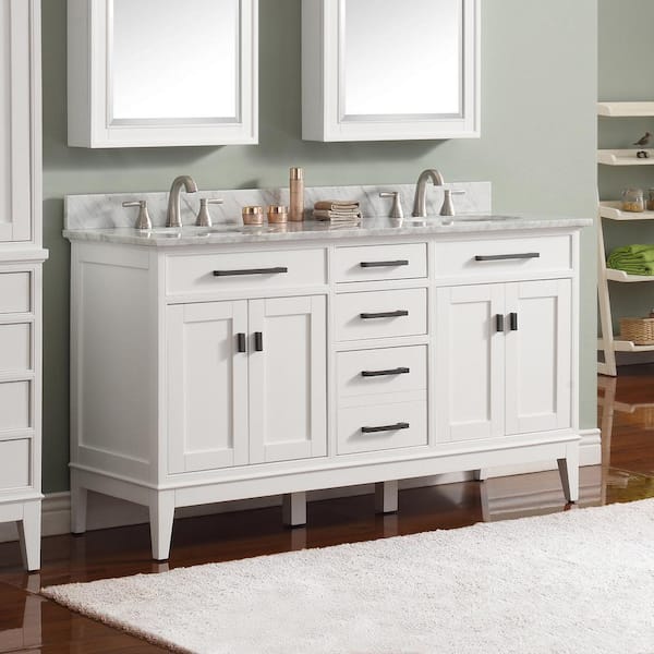 Avanity Madison 60-in White Bathroom Vanity Cabinet Avanity Madison 60-in White Bathroom Vanity Cabinet