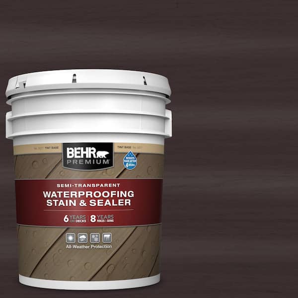 Behr Semi Transparent Stain Cordovan Brown BEHR PREMIUM 5 gal. #ST-104 Cordovan Brown Semi-Transparent