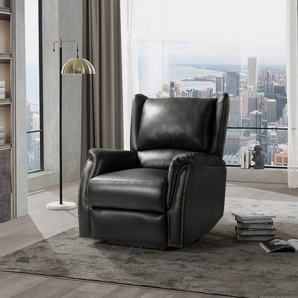 Frasier Modern Top Grain Leather Power Reclining Sofa With Headrest
