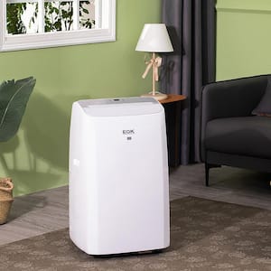 10,000 BTU Portable Air Conditioner Cools 550 Sq. Ft. with Dehumidifier, Wi-Fi, Smart Technology and Fan in White