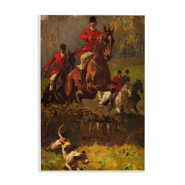 Stupell Industries Classic Hunting Dog Scene by Tina Higgins Designs, Inc. Unframed People Graphic Art Print 15 in. x 10 in.