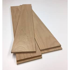 1/4 in. x 3.5 in. x 4 ft. Alder S4S Hardwood Hobby Board (5-Pack)