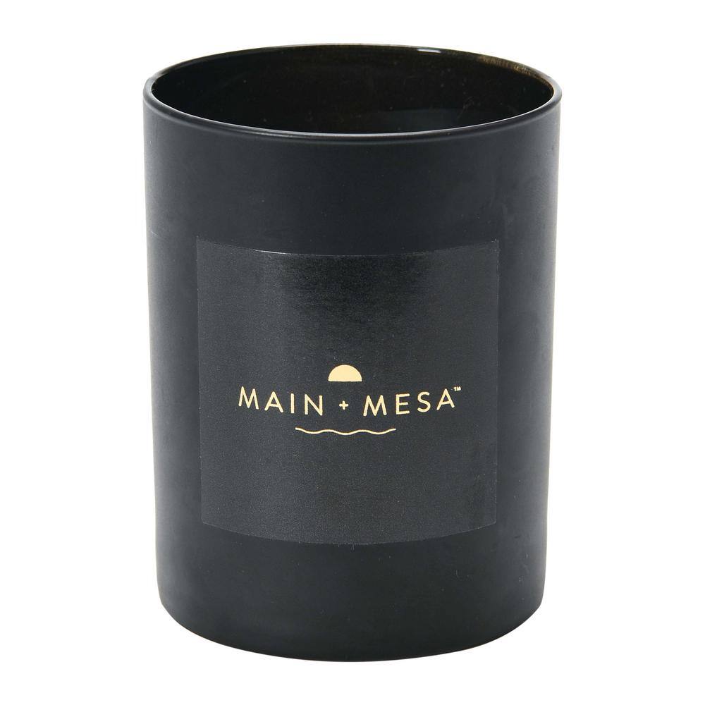 Matte Black Glass Soy Candle with Eucalyptus and Cedarleaf
