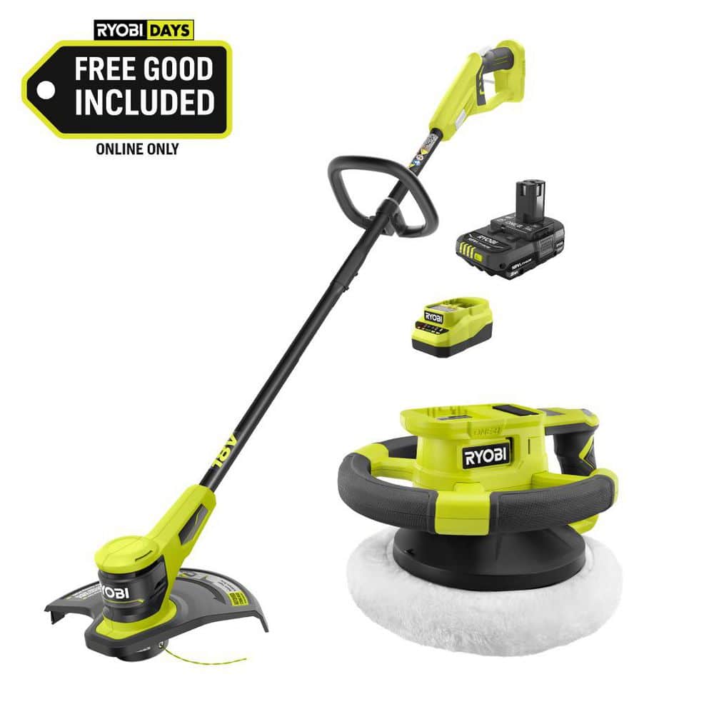RYOBI ONE+ 18V 13 in. Cordless Battery String Trimmer with 2.0 Ah