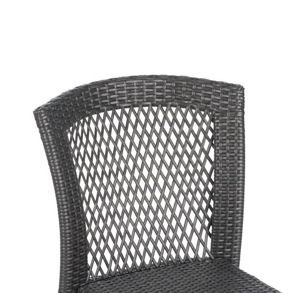 Reviews for Grey Rattan Outdoor Dining Chair Set of 2 Patio Dining