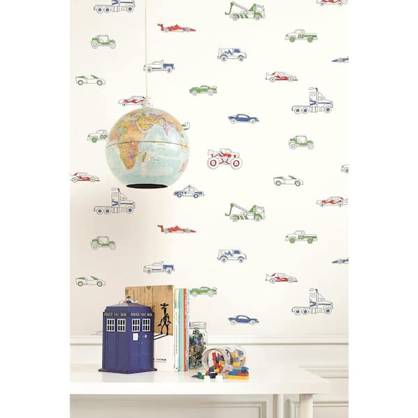 Traffic Jam Paper Strippable Roll (Covers 56 sq. ft.)