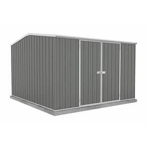 Premier 10 ft. x 10 ft. Galvanized Steel Shed in Woodland Gray with SNAPTiTE assembly system (100 sq. ft.)