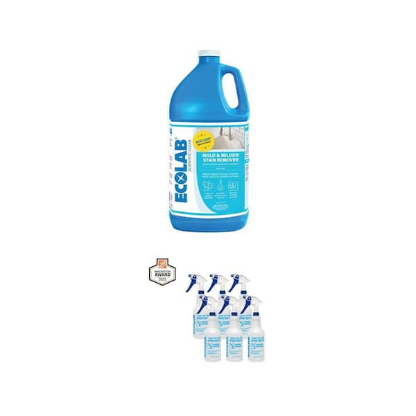 32 oz. Heavy Duty Spray Bottle (6-Pack) and 1 Gal. Mold and Mildew Stain Bleach Powered Remover Combo