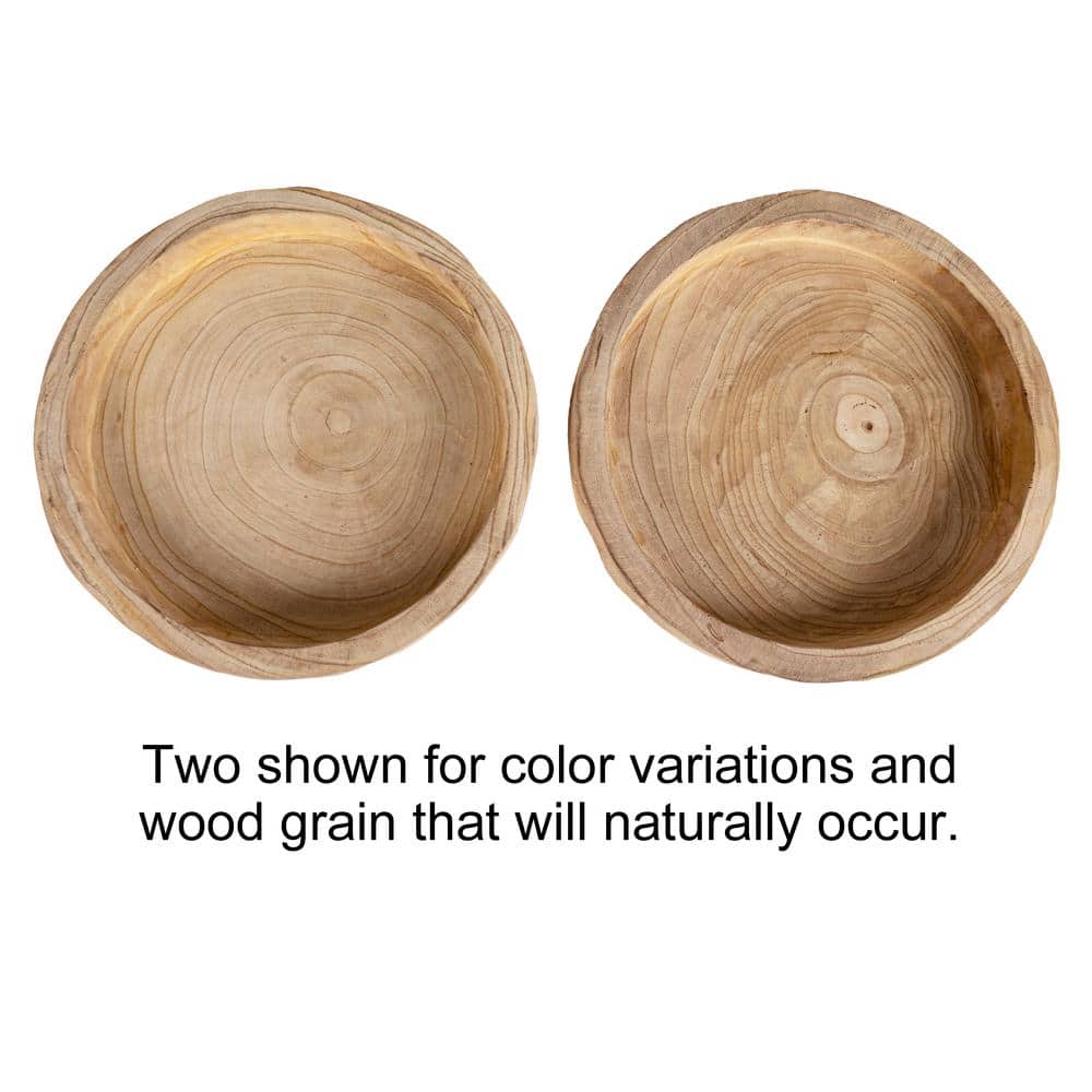 Elegant Hand-Carved Paulownia Wood Decorative Tray