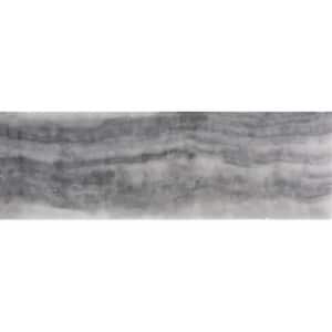 Gray 4 in. x 12 in. Polished Marble Subway Floor and Wall Tile (5 sq. ft./Case)