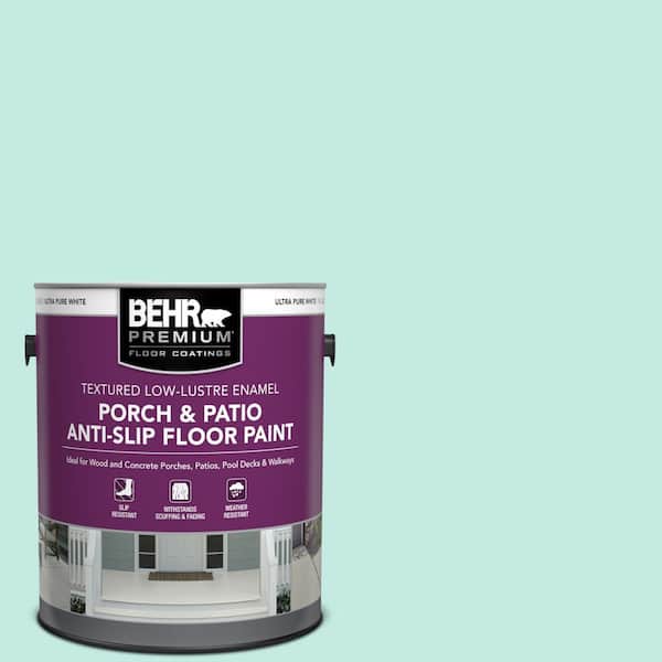 1 gal. #P440-2 Clear Aqua Textured Low-Lustre Enamel Interior/Exterior Porch and Patio Anti-Slip Floor Paint