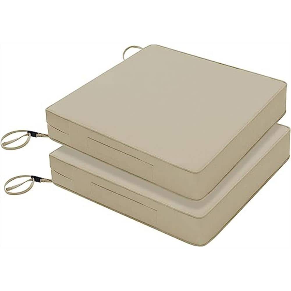 Patio Chair Cushion 19 in. x 19 in. Waterproof Outdoor Seat Cushions, Throw