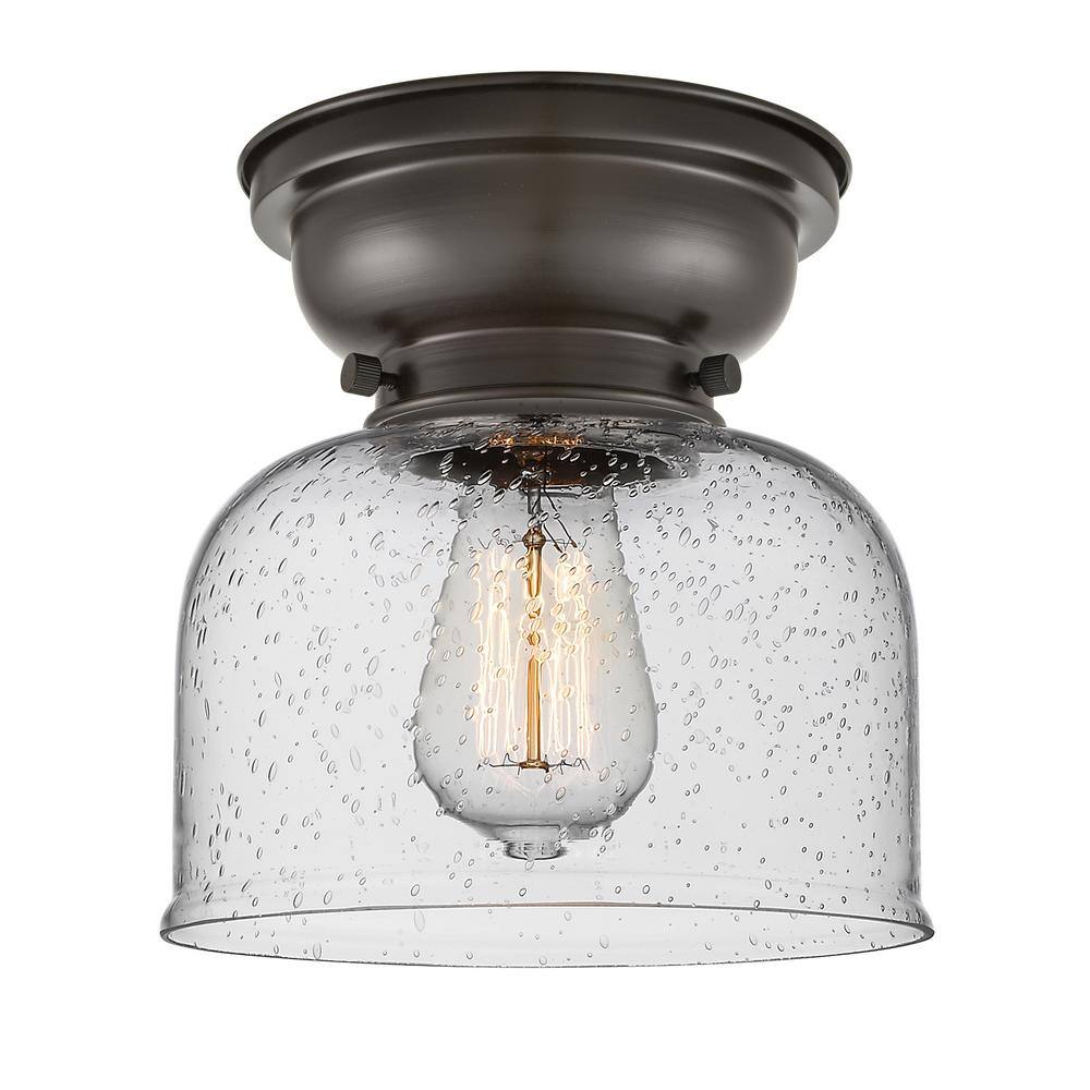 Aditi Vintage Glass Bowl LED Flush Mount in Oil Rubbed Bronze