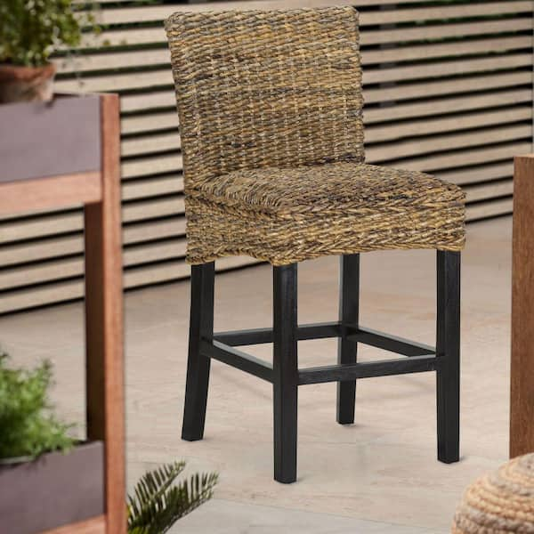 brown rattan stools