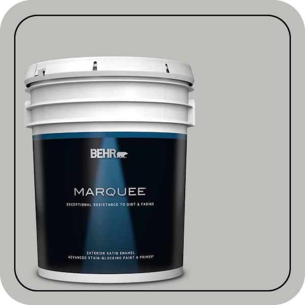 BEHR MARQUEE 5 gal. #PPU24-17 Hailstorm Gray Satin Enamel Exterior Paint & Primer