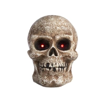 15 in. LED Screaming Halloween Fog Skull