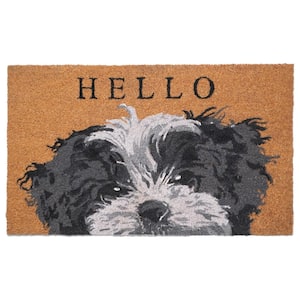 Black and White Shih Tzu 24 in. x 36 in. Indoor or Outdoor Door Mat