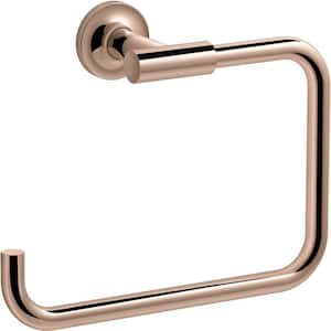 Purist Wall Mounted Towel Ring in Vibrant Rose Gold