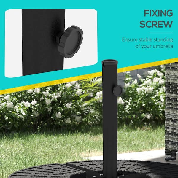 cross base stand for patio umbrella Oyezvary Outdoor Universal Cross Stand Steel Patio Umbrella Base for Small Cantilever Umbrellas & Large Market Umbrellas in Black