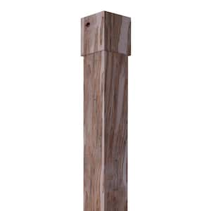 5.625 in. D x 5.6875 in. W x 104 in. L Unfinished Rustic Ambrosia Maple Lally Column Wrap