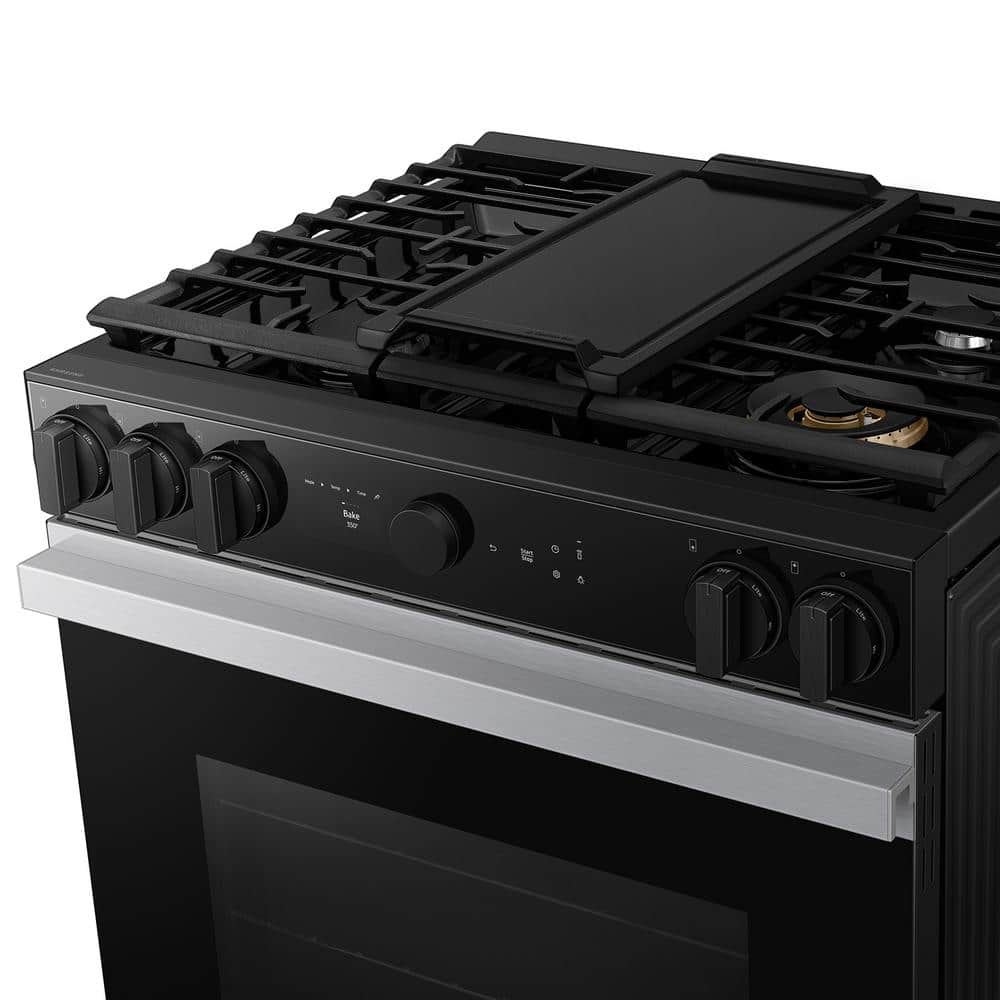 Stainless Steel 6.0 cu. ft. Smart Slide-In Gas Range with Griddle