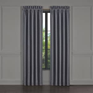 Leah Blue Polyester 84" Window Panel Pair