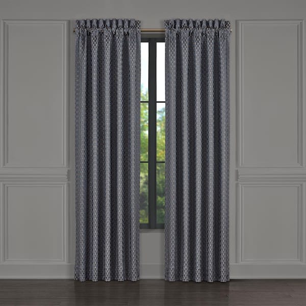 Unbranded Leah Blue Polyester 95" Window Panel Pair