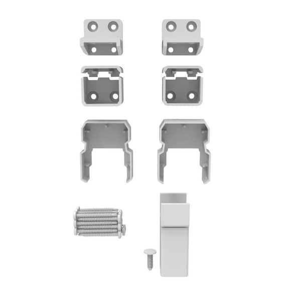 Barrette Outdoor Living VersaRail Classic White Aluminum Line Bracket Kit (4-Piece)