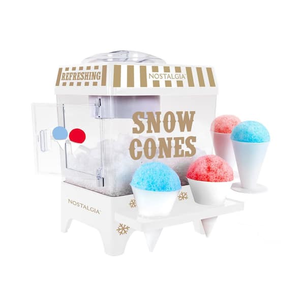 160 oz. White Snow Cone Machine with 2 Cones and Ice Scoop