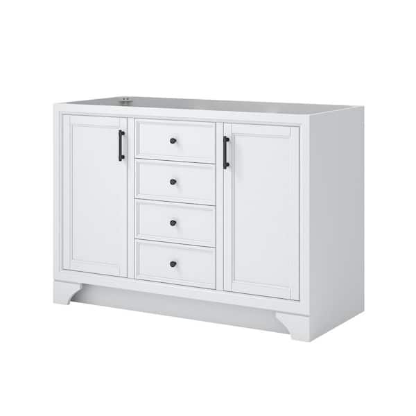 CRAFT + MAIN Lanagan 48 in. W x 21.5 in. D x 34 in. H Bath Vanity Cabinet without Top in White